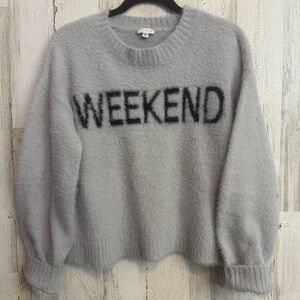 SOLD Item & Thread Small Cozy Weekend Sweater Chic Gray Knit